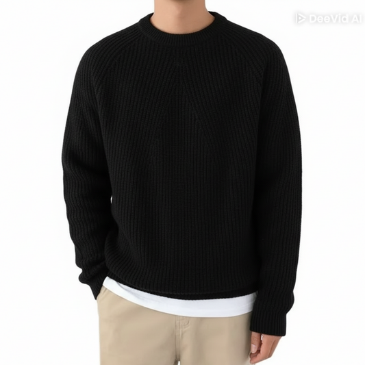 Kingsley Ribbed Sweater Black