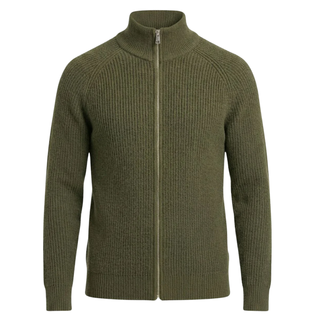 Zip-Up Knit Jacket – Kingsley