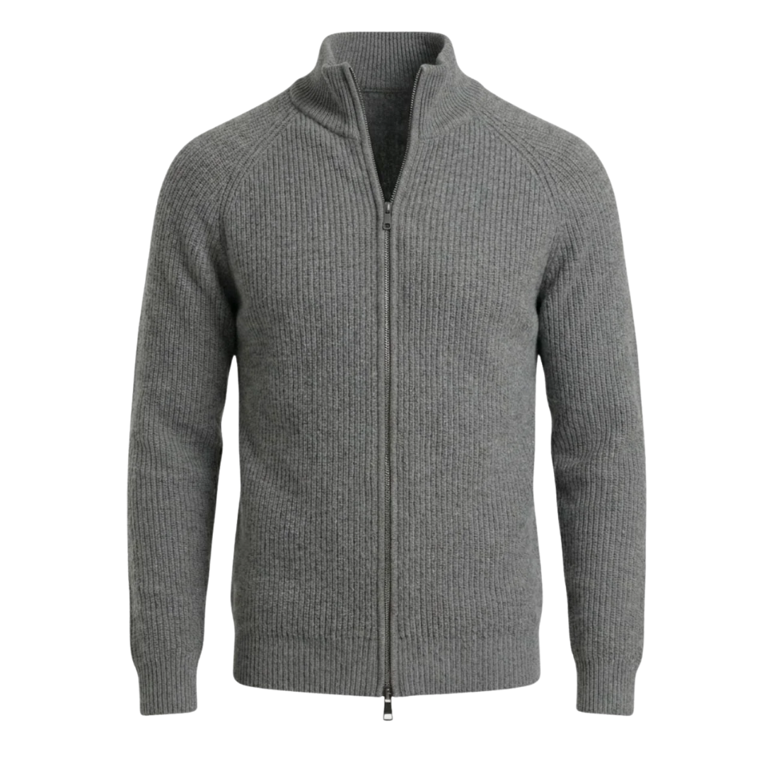 Zip-Up Knit Jacket – Kingsley